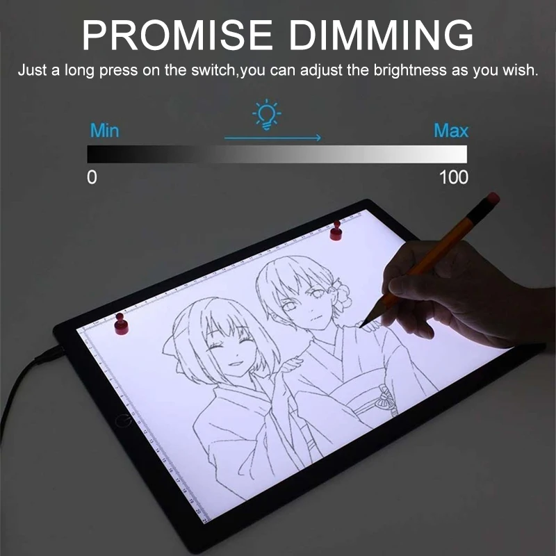 Планшет для рисования A3/A4 со светодиодный подсветильник кой | Компьютеры и офис