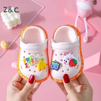 baby sandals 2022 new summer kids cartoon closed toe shoes infants non slip soft soles childrens cool slippers boys slides
