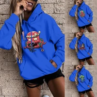 autumnwinter hoodie sweater little monster pattern printing long sleeve top coat casual hoodie fashion couple pullover