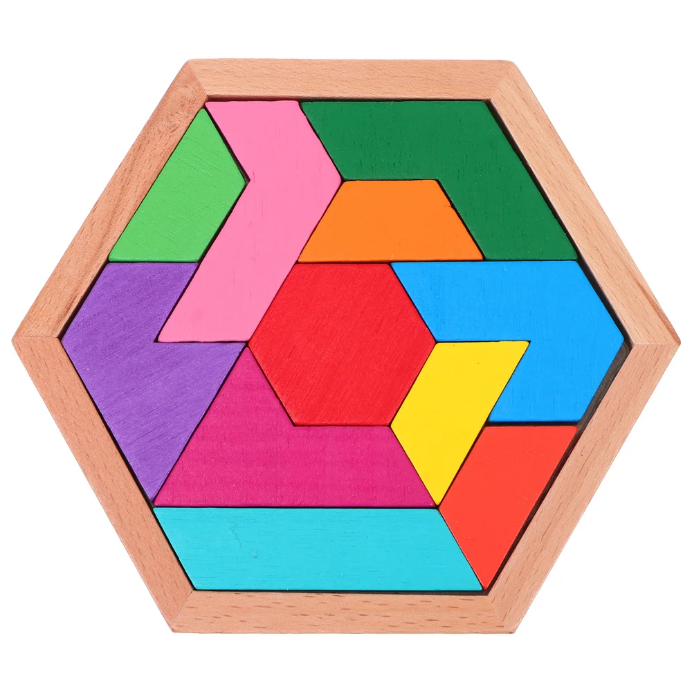 

1 Set Wooden Tangram Puzzle Kids Logic Mind Game Challenging Puzzle