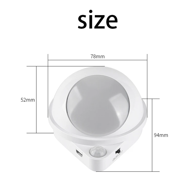 Motion Sensor Night Light LED Cabinet USB Charging Touch Switch Dimmable Stair Corridor Wall 18650 Battery | Лампы и освещение