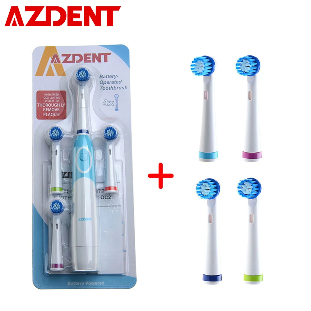 AZDENT Лидер продаж электрическая вращающаяся зубная щетка с 8 головками зубных