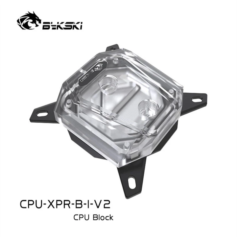 Водяной блок для процессора Bykski AMD и INTEL прозрачный RGB поддержка 5 В 3 контакта