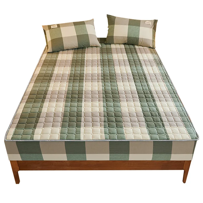 

Защита для матраса из 100% хлопка, Пыленепроницаемая, нескользящая, стеганая, с геометрическим рисунком, L9