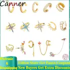 Клипсы-бабочки женские из серебра 925 пробы, имитация пирсинга, 1 шт.