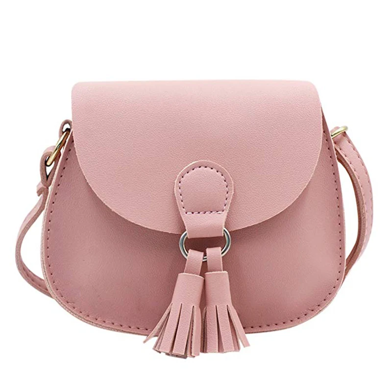 Cute Cat Tassel Shoulder Bag Small Mini Coin Purse Messenger Crossbody Satchel For Kids Girls Color D Pink(4.7x3.9) | Багаж и сумки