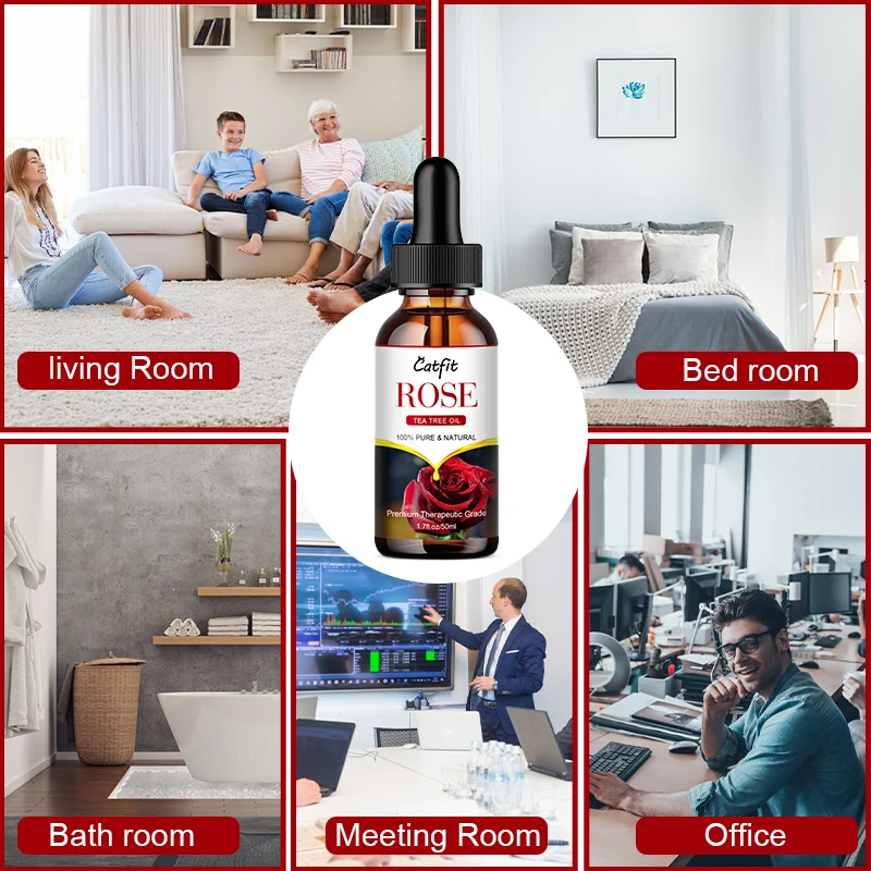 Catfit натуральное розовое эфирное масло расслабляющее СПА для тела массажа йоги и