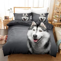 animal dog husky duvet cover adults kids home textile cute bedclothes 23 bedding sets double bed king full size decor home