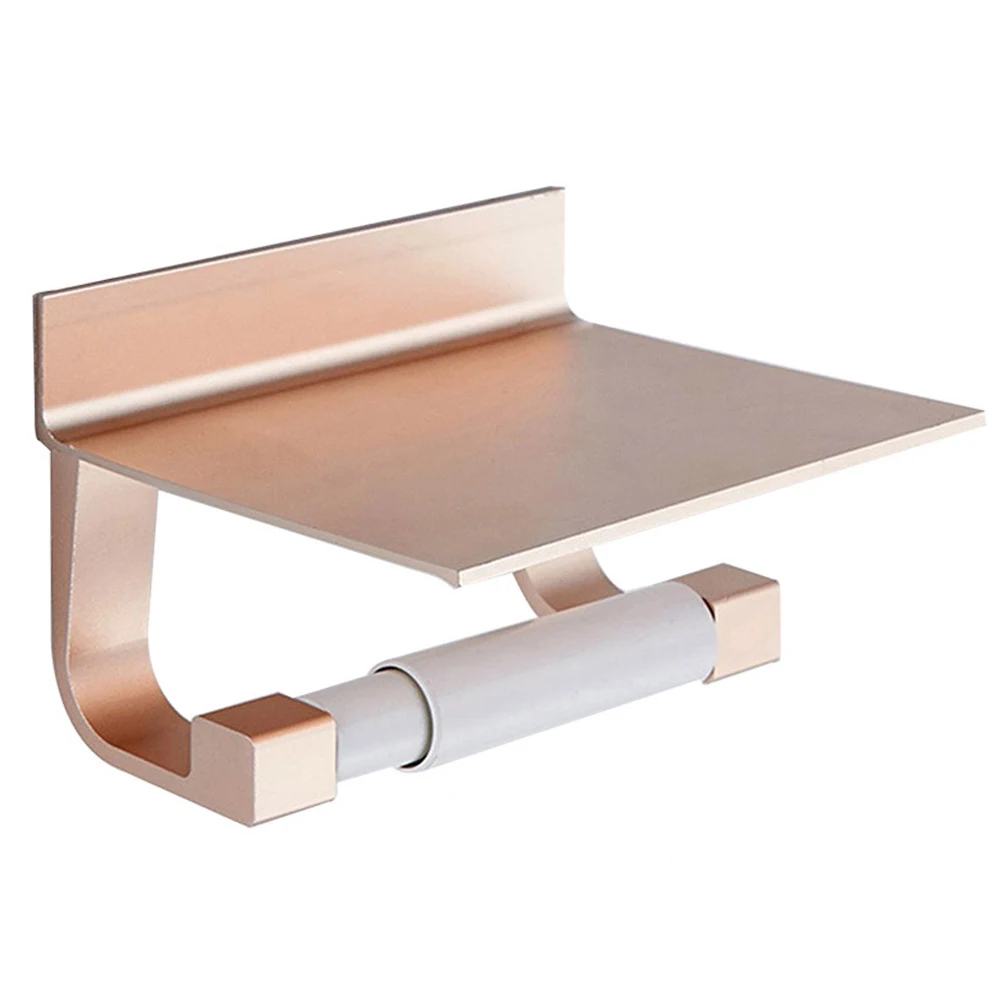 

Bathroom Shelves Roll Paper Mobile Phone Holder No Drilling Kitchen Tissue Shelf Storage Racks Hotel Home Accessories