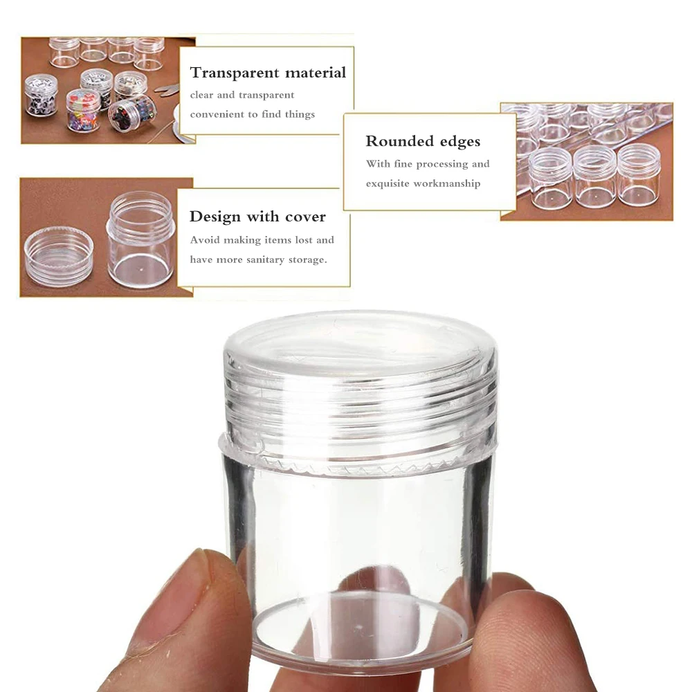 30 шт. пустые пластиковые косметические банки для макияжа прозрачные флаконы