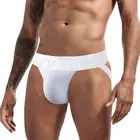 Трусы-бикини JOCKMAIL мужские, пикантное нижнее белье, трусы-танга, хлопковые трусы слипы для геев, белые