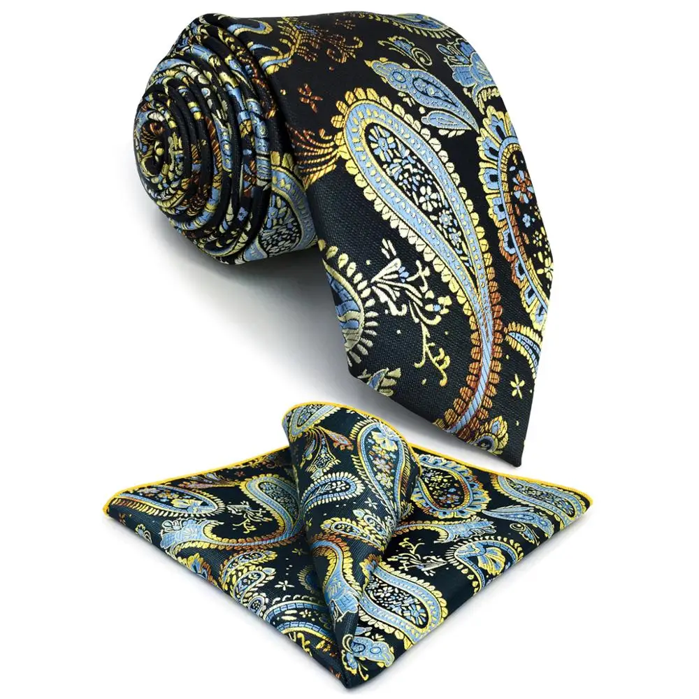 G10 многоцветный Пейсли мужской s набор галстуков шелковые Классические вечерние