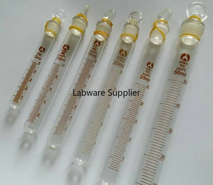 12 шт. 50 мл круглая Нижняя стеклянная градуированная тестовая трубка со