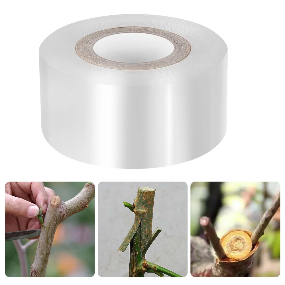 

Yardwe PE Grafting Tape Stretchable Moistureproof Clear Floristry Film for Pecans Walnuts Citrus Avocado Fruits Tree (30mmx100m)