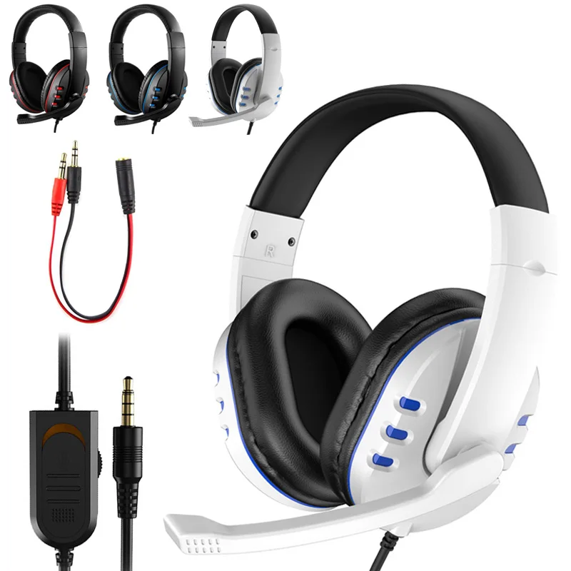 

Stereo Gaming Headset For Xbox PS5 PS4 PC 3.5mm Wired Over-Head Gamer Headphone With Microphone Volume Control Game Earphone