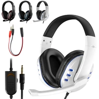 stereo gaming headset for xbox ps5 ps4 pc 3 5mm wired over head gamer headphone with microphone volume control game earphone