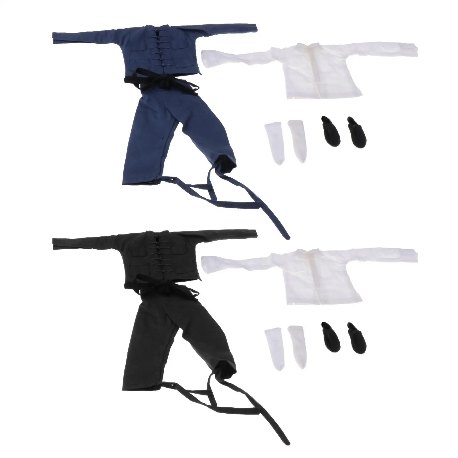 

Custom 1:6 Bruce Chinese Kongfu Costum Clothing for 12in Figure Soldier Body Model Accs