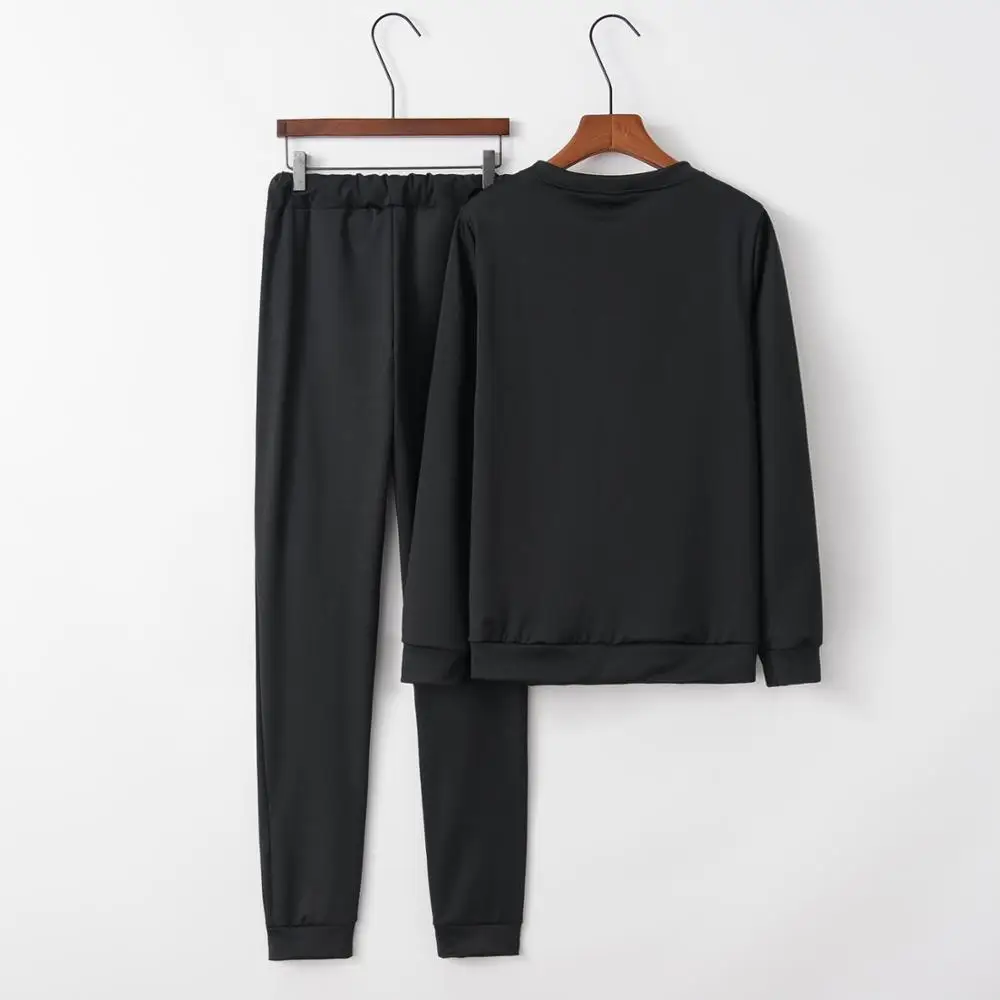 

2020 Autumn Winter Fashing New Letter Street Wear Print Women's Tracksuits O-Neck Suit Set Suits For Women 2Pc