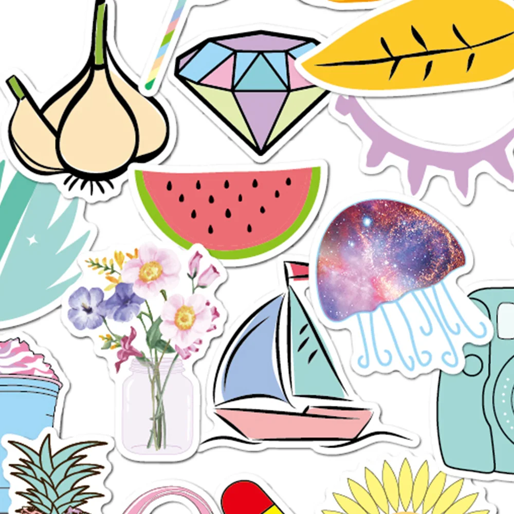 

35pcs Pink Cute Small Fresh Sticker Cup Computer Skateboard Waterproof Sticker Decoration Accessories
