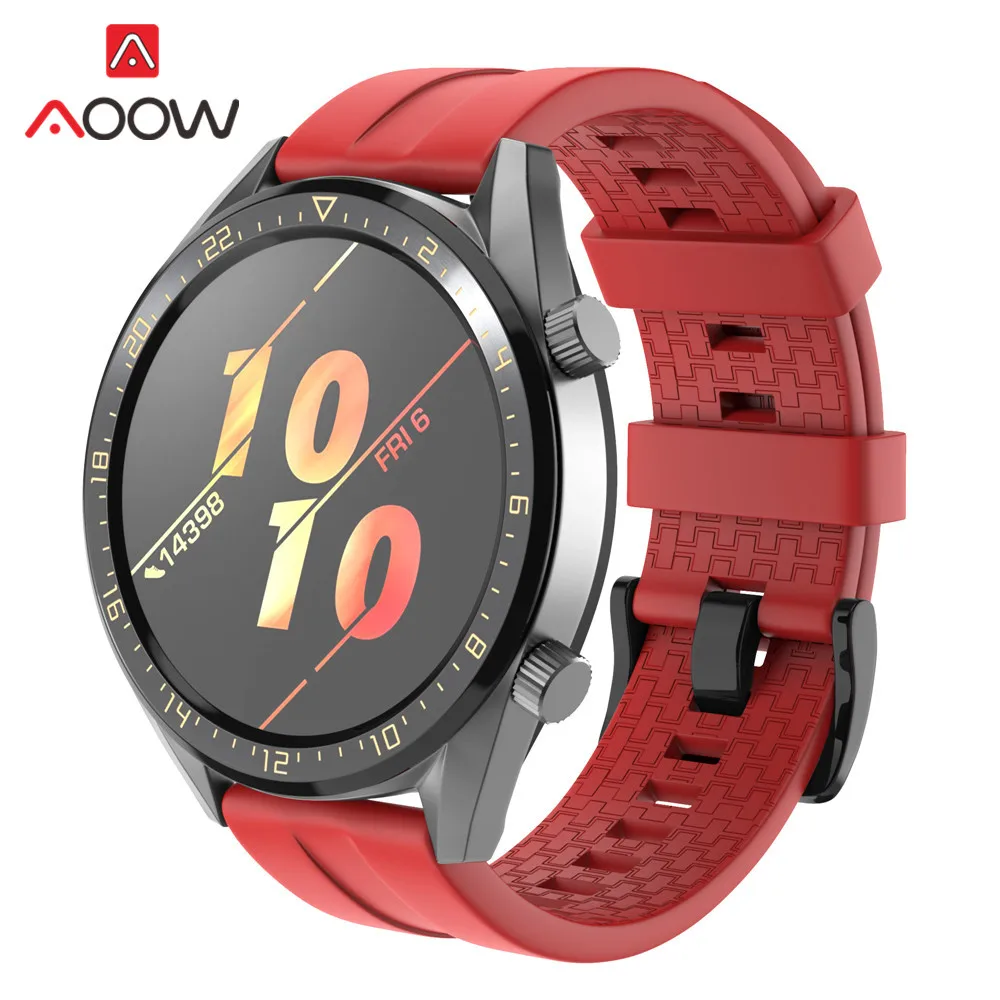 Ремешок силиконовый спортивный для Huawei Honor Magic Watch GT Active браслет Samsung Galaxy 46 мм Gear S3 22