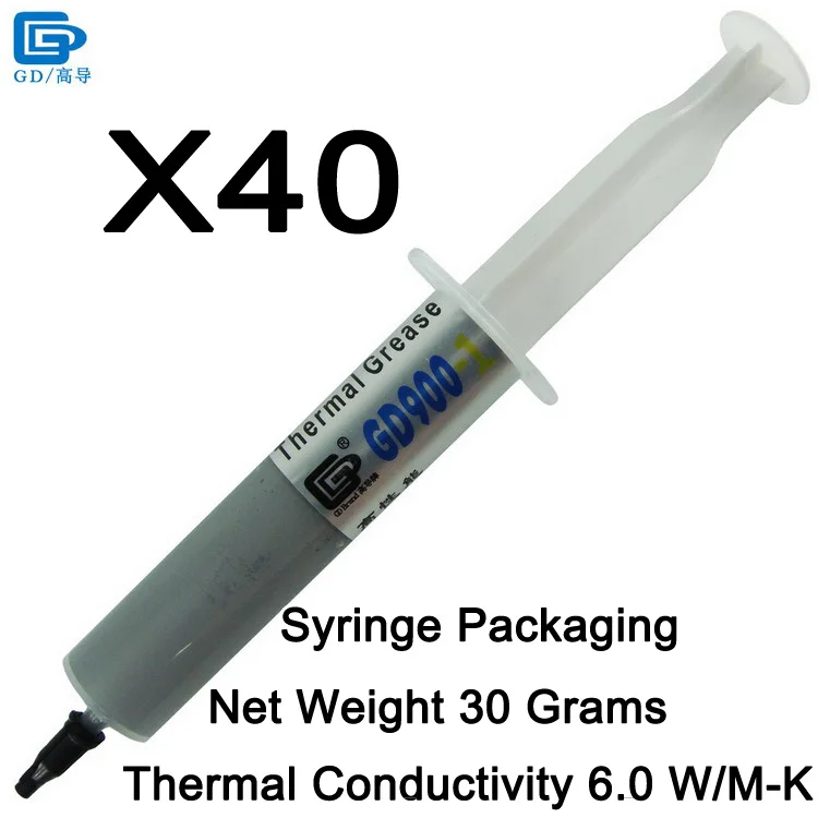 GD900-1-SY30 40 PCS GD900-1 Термальность проводящая силиконовая смазка паста соединения, содержащий серебристо-серый CN30 CN150 CN1000 ST30 SSY1 SY1 SY3 SY7 SY15 SY30 BX3 - Цвет лезвия: GD900-1-SY30 40 PCS