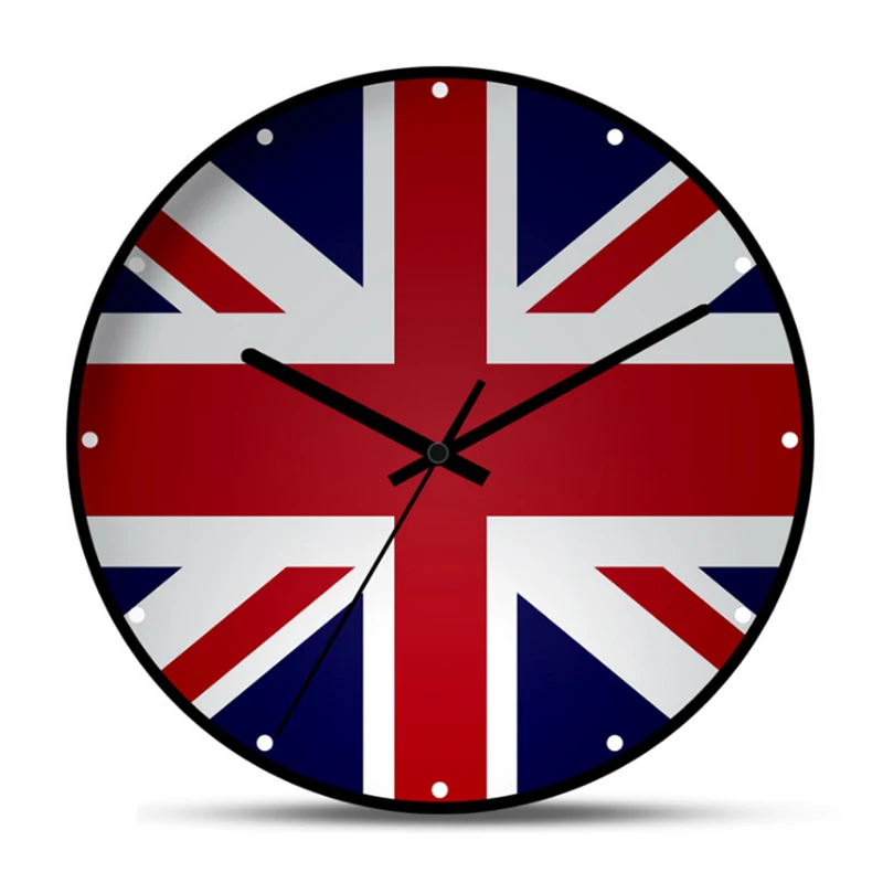 Металлические настенные часы с национальным флагом художественные современные