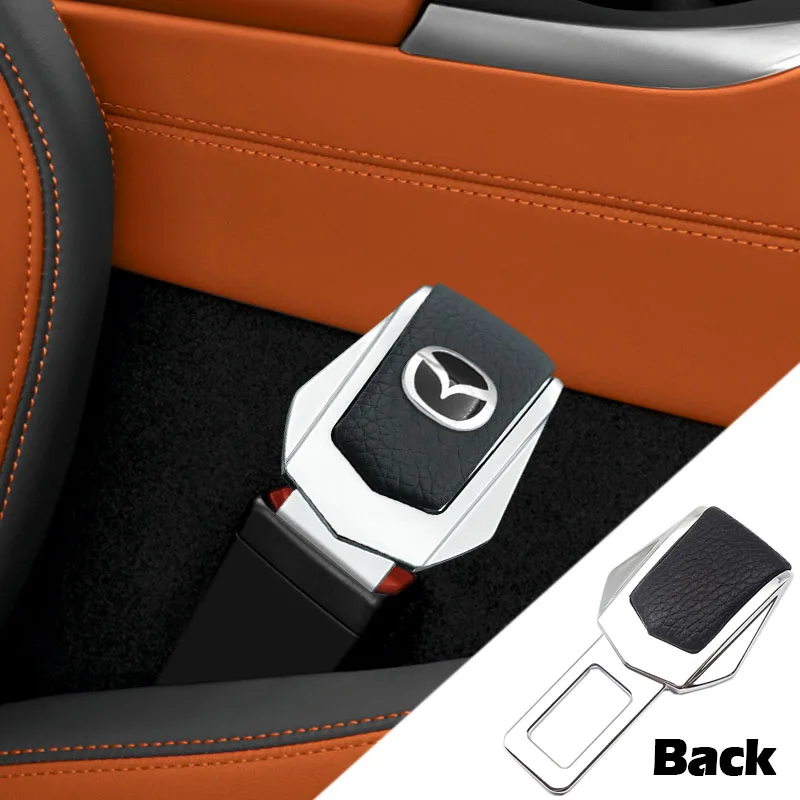 

Car Styling Safety Belt Buckle Cover Auto Logo Safety Belt Plug Seat Belt Clip For Mazda 2 3 5 2017 CX-4 CX-5 CX-7 CX-9 CX-3