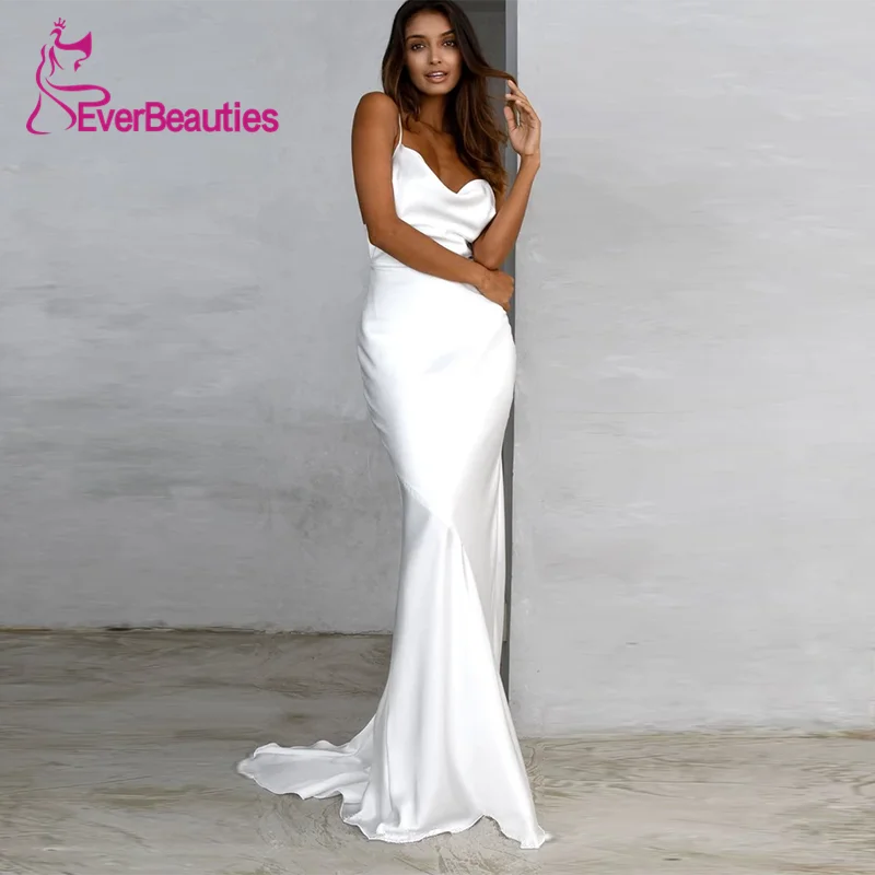 Robe De Mariee Свадебные платья 2020 свадебное платье Abito Da Sposa атласное на тонких