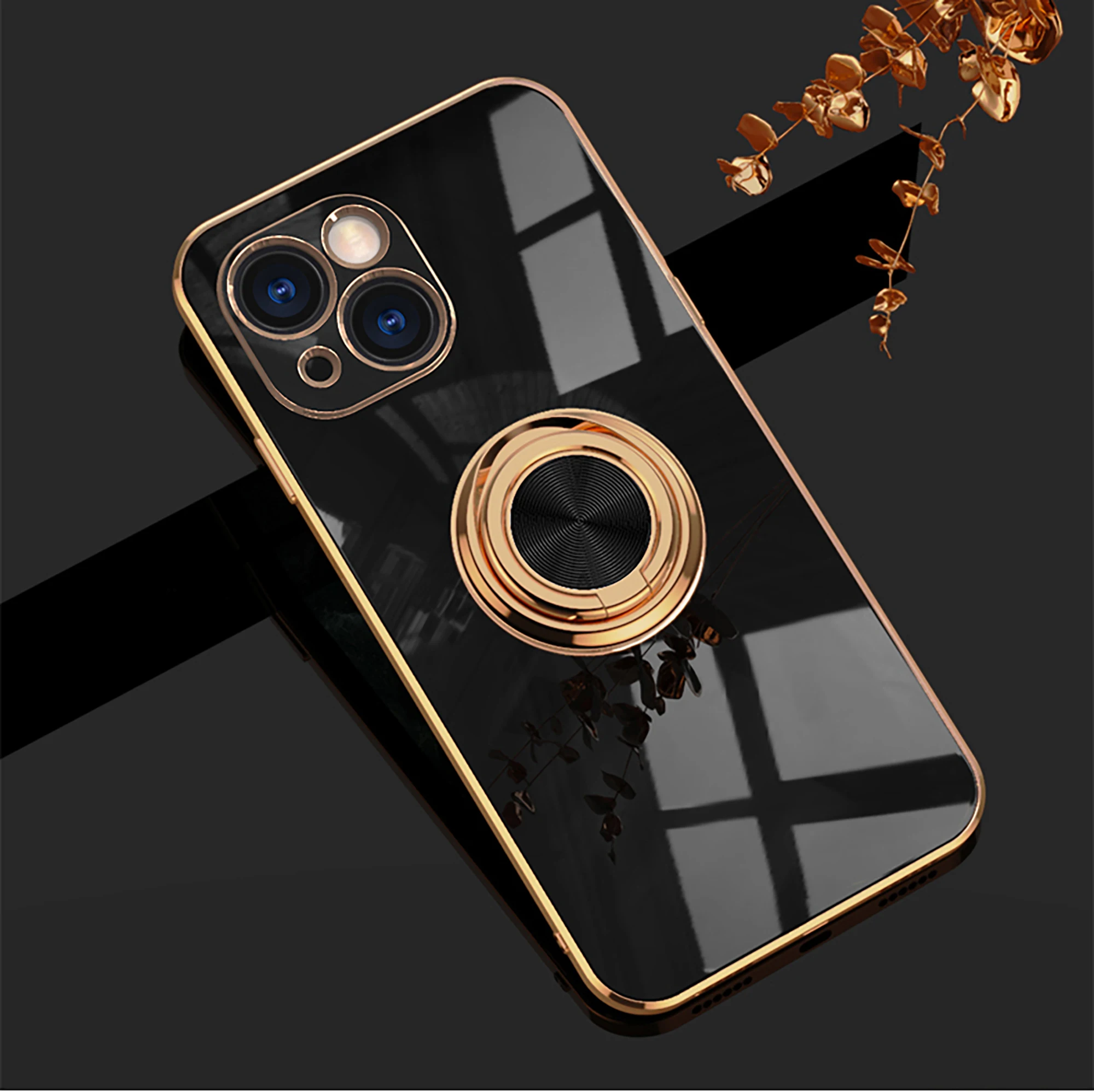 

Phone Case For Samsung Galaxy A82 A72 A52 A42 A32 A22 S21 FE Ultra Plus 4G 5G Electroplating Frame Shockproof Kickstand Cover