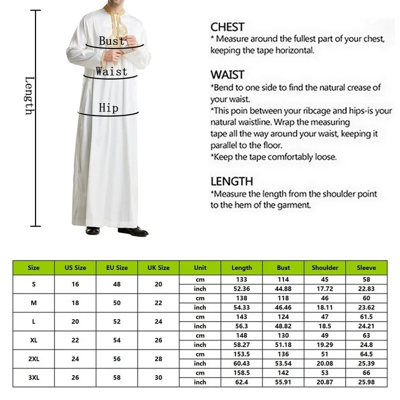 

SHUJIN Men Loose Patchwork Muslim Kaftan Robes Islamic Clothing Vintage Long Robes Leisure Long Sleeve Stand Collar Jubba Thobes