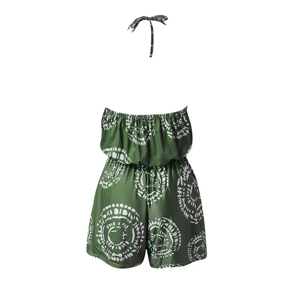 Женские пляжные комбинезоны с круглым вырезом открытой спиной и без рукавов