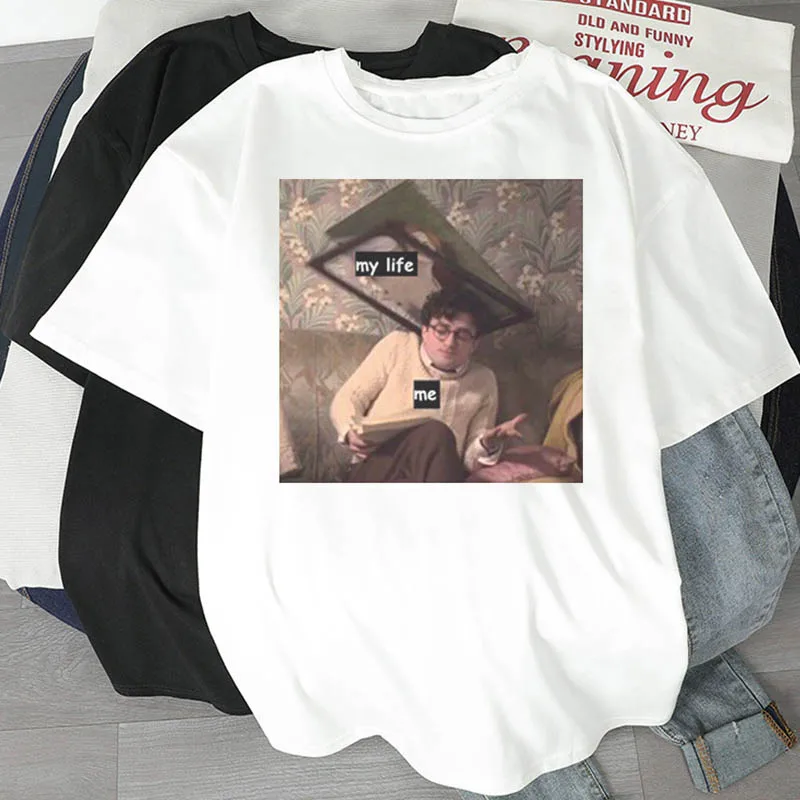 Футболка женская оверсайз в стиле Харадзюку с забавным графическим рисунком