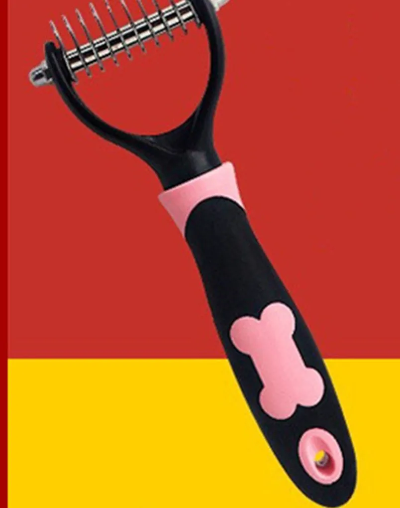 

Pet Fur Knot Cutter Remove Rake Grooming Shedding Brush Comb Rake Dog Cat