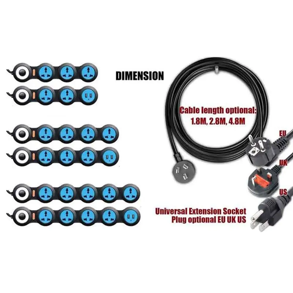 Сетевой удлинитель для защиты от перенапряжения с Usb гибкими вращающимися
