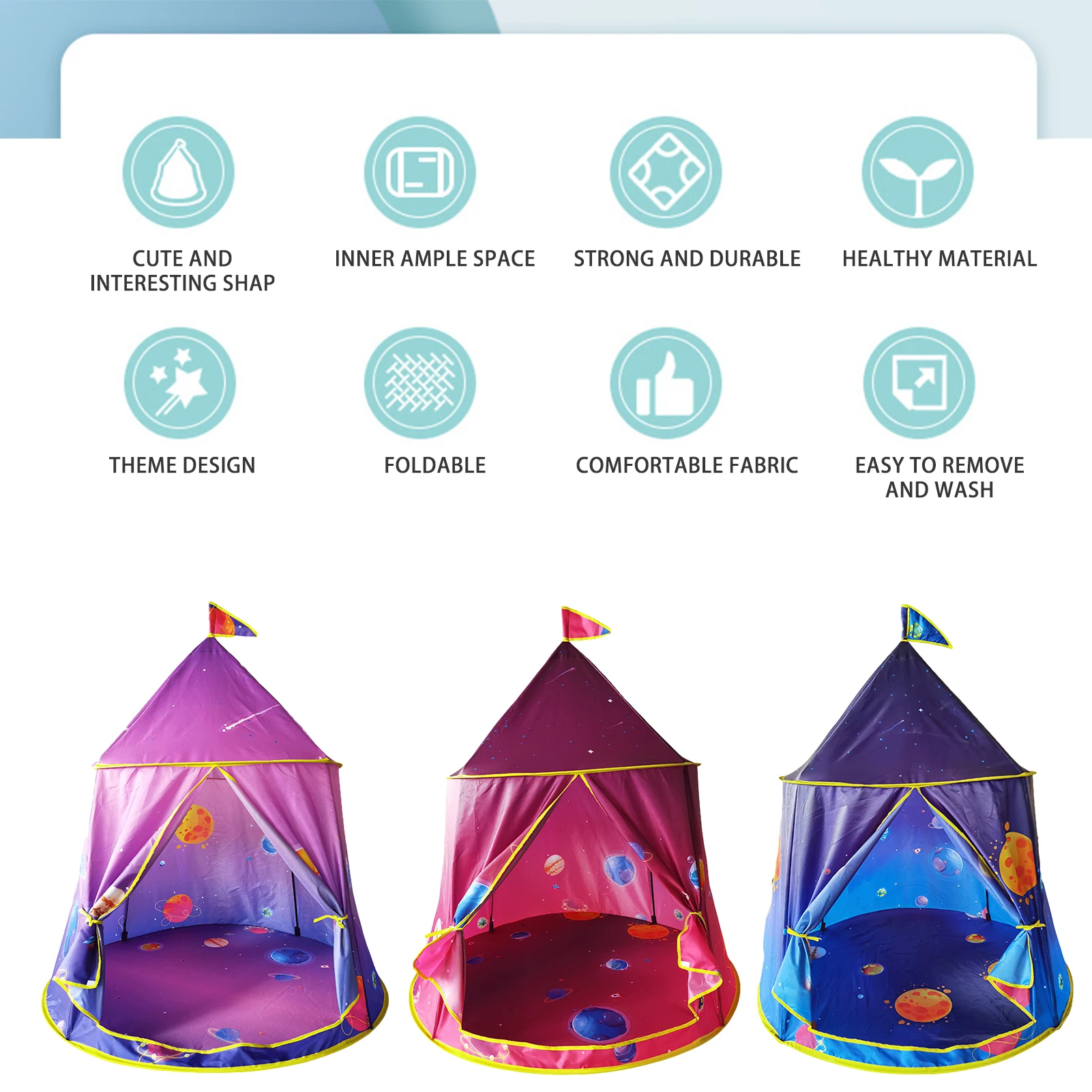 

Space World Play Tent Playhouse Indoor Privacy Yurt Tent For Kids Outdoor Novelty And Fun Toys High Quality Color House suitable
