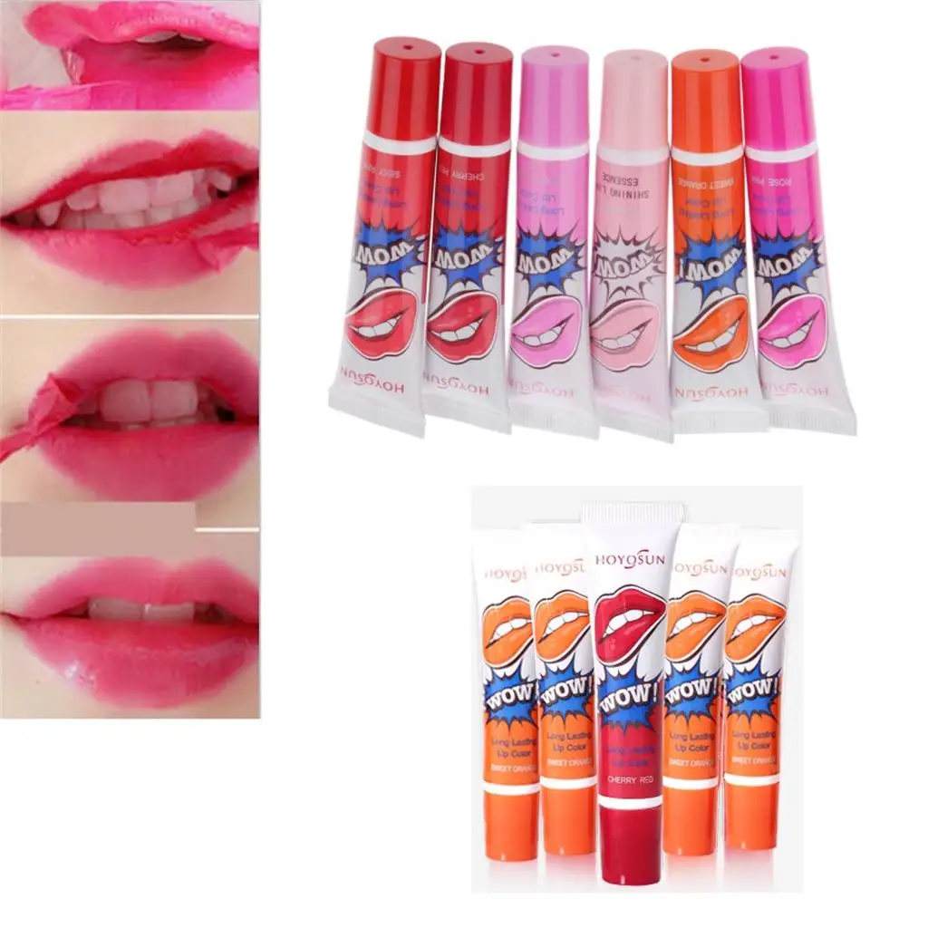 Набор из 6 шт. Для женщин девочек Водонепроницаемый блеск для губ татуировки