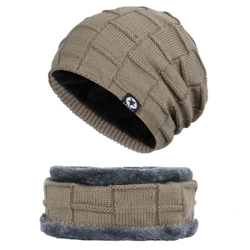 Горячая распродажа мужской женский зимний теплый вязаный бини мешковатая