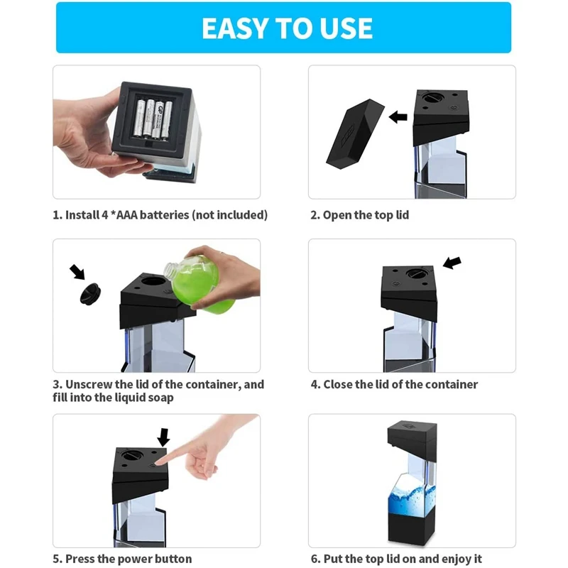 

Automatic Soap Dispenser, Pressless Foaming Soap Dispenser, Infrared Motion Sensor Hands Free Foam Soap Dispenser