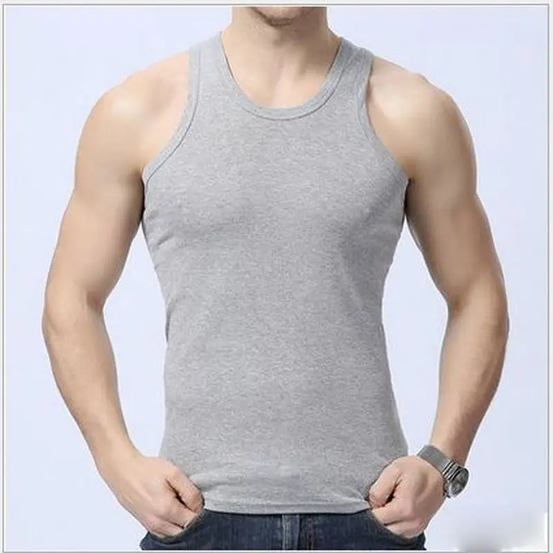 Модный новый стиль Мужской приталенный жилет фитнес эластичный Повседневный с