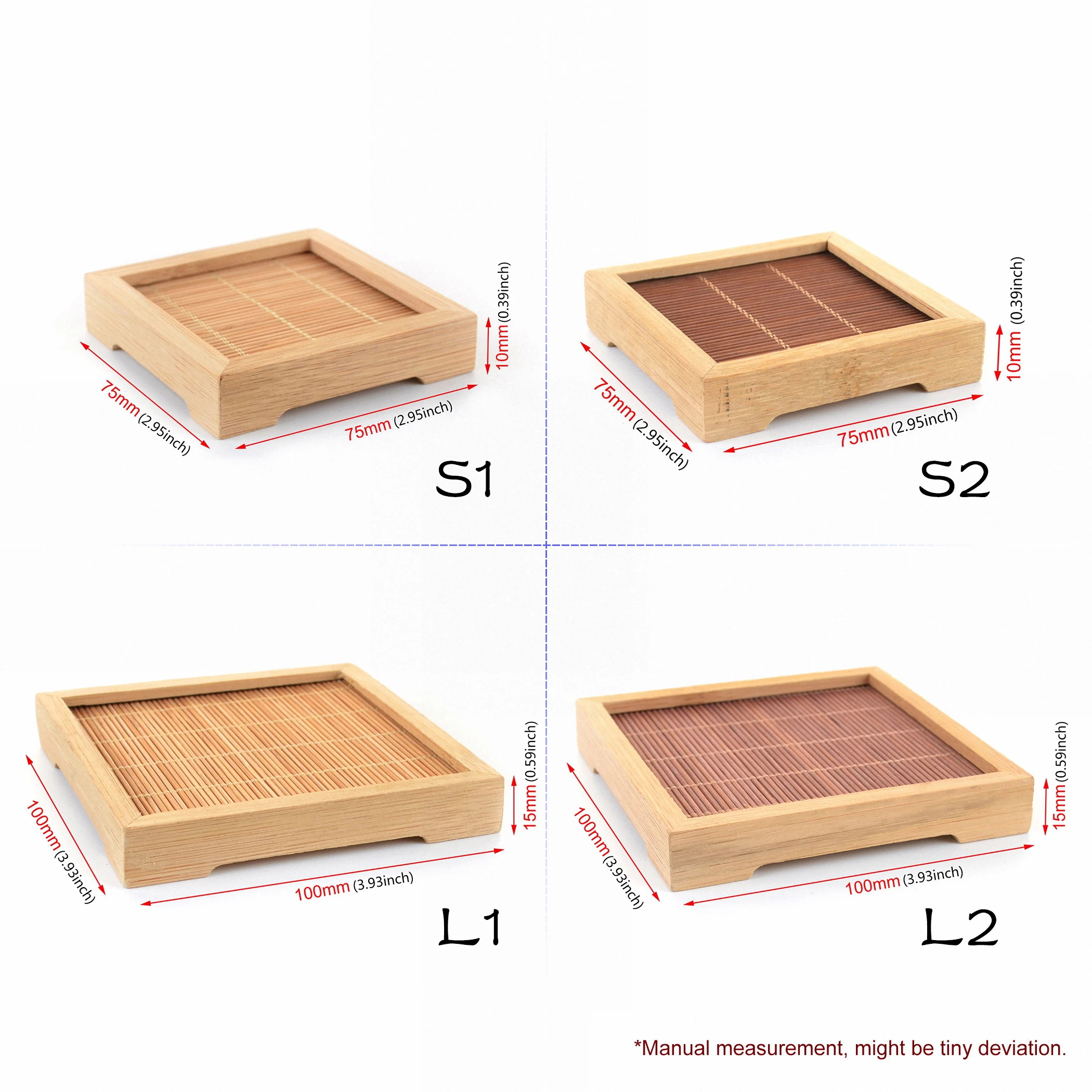 Коврик из натурального бамбука для чашек квадратный поднос чашки гунфу кунг фу