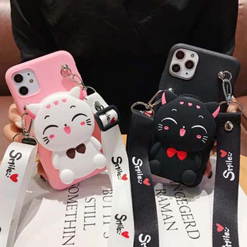 3D чехол кошелек с рисунком кота для Samsung Galaxy J8 J7 Prime Neo J6 Plus J4 Core J2 Pro 2018 милый мягкий
