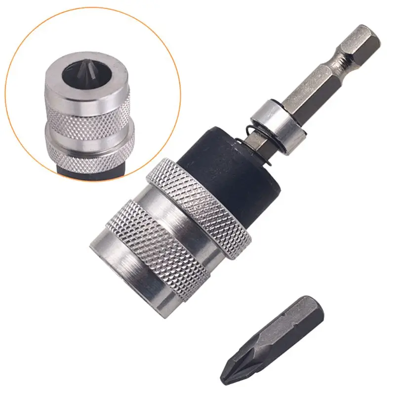 

6pcs/set Quick Release Handle Screwdriver Bit Holder Hex Shank Extension Rod Electric Drill Angle Hand Tool Tool Accessories