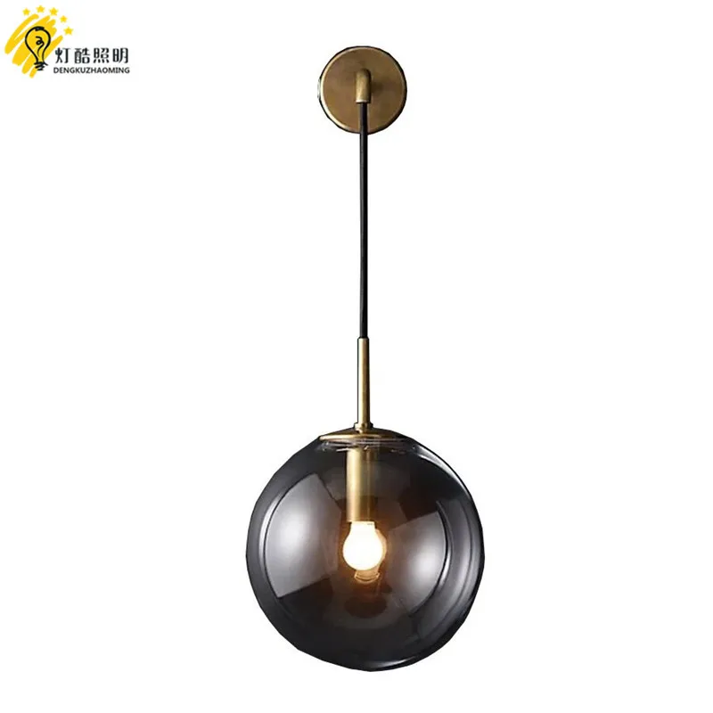 

LED living room sconces Nordic lighting bedroom Wall light Glass ball fixtures Modern home illumination Corridor aisle Wall lamp
