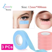 3 pcs colorful eyelash extensiontapes soft medical breathable adhesive tape cutter for false lashes makeup tools
