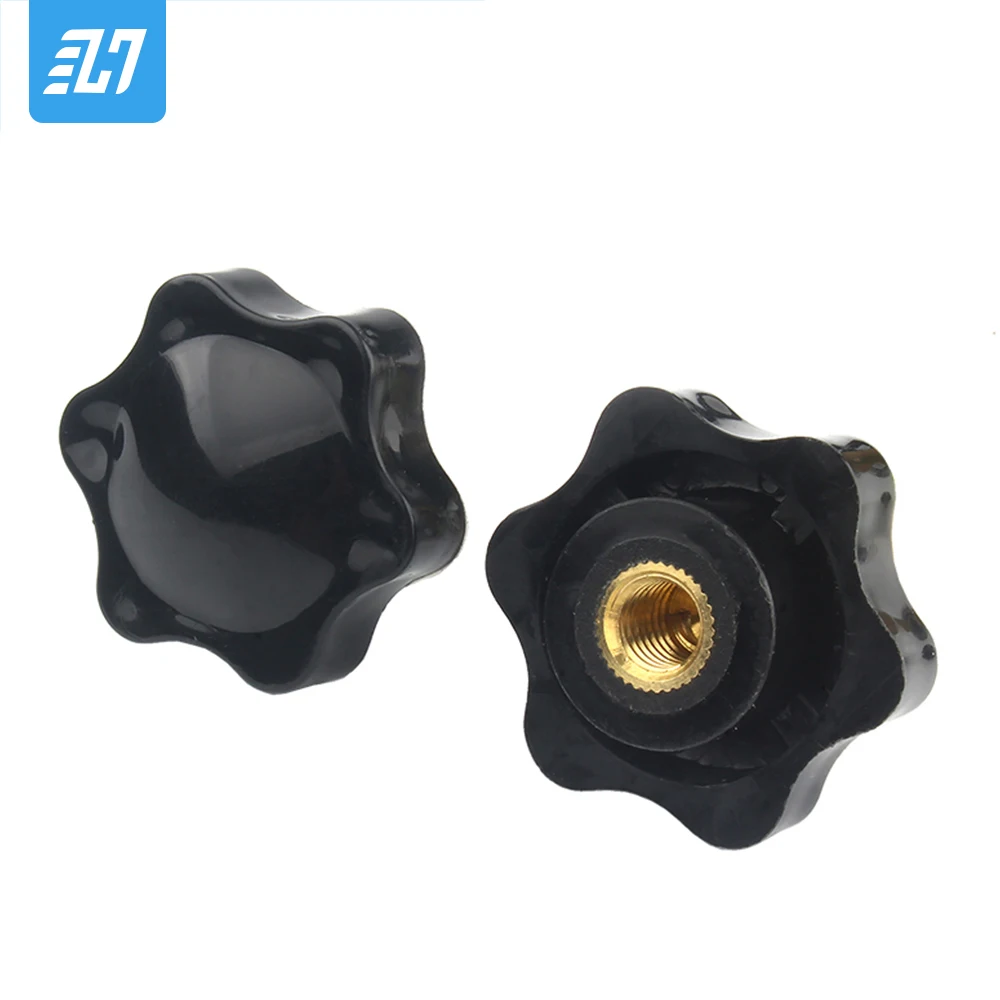 

Plum Bakelite Hand Tighten Nuts Clamp Knob Handle Thread Star Black Manual Thumb Nut M4 M5 M6 M8 M10 M12