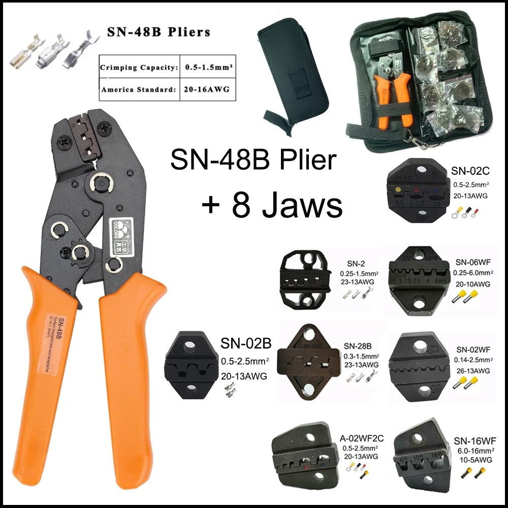 Набор инструментов для обжима контактов инструмент обжимные плоскогубцы