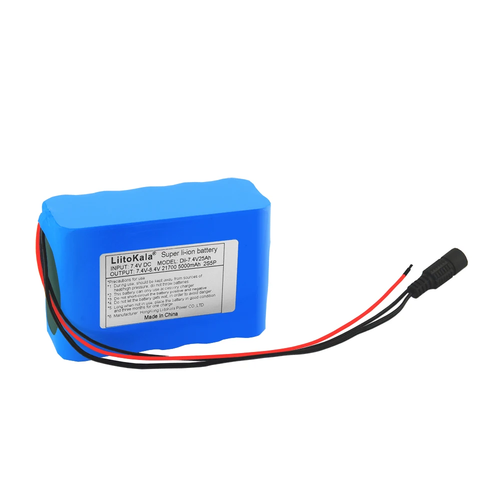 

7.4V Lithium Battery Pack 18650 Large Capacity 3.7V Rechargeable with Protection Outdoor Audio Singing Machine Amplifier