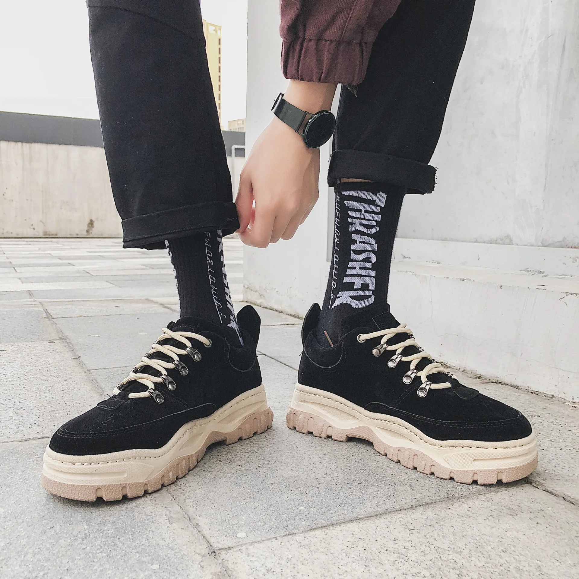 Ботинки martin на толстой подошве для мужчин коллекция 2019 года сезон осень-зима