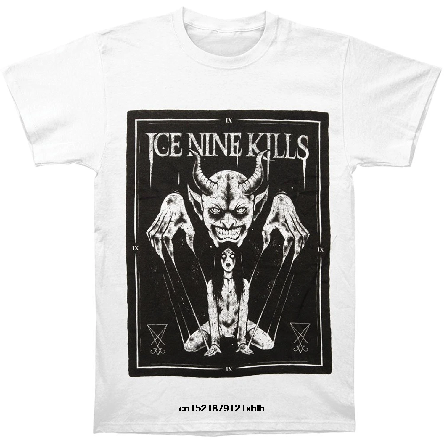 Мужская футболка Ice Nine Kills Comunion Of The Cursed fitness белая wo men|Мужские футболки| |