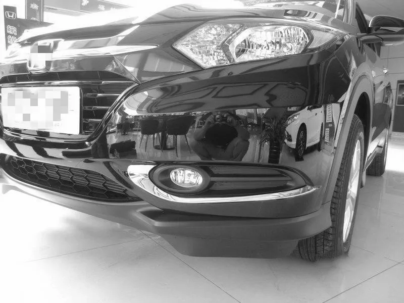 

2 шт., хромированный передний противотуманный светильник из АБС-пластика, аксессуары для отделки 2014, 2015, 2016, 2017, HONDA VEZEL, HRV, HR-V